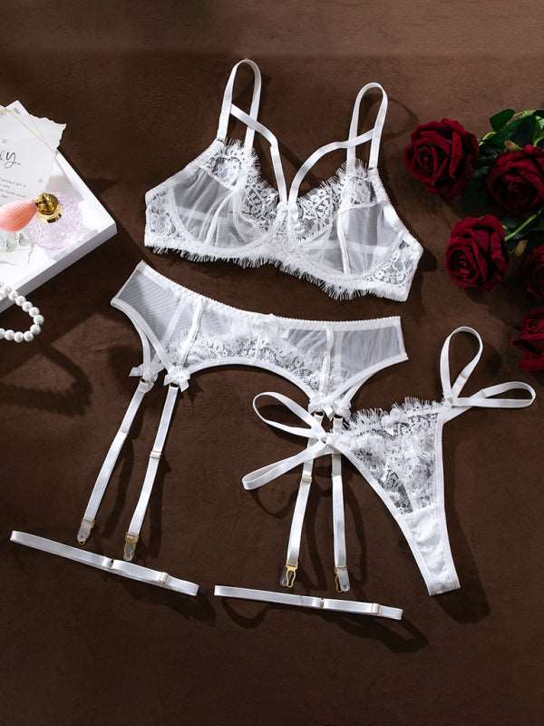 Eco-friendly White Erotic Lingerie Set