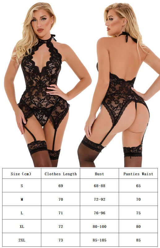 Eco-friendly Ladies Sexy Babydoll Lace Nightgown