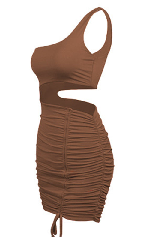 Eco-friendly Ladies' Sexy Lace-Up Hollow Out Hip Dress