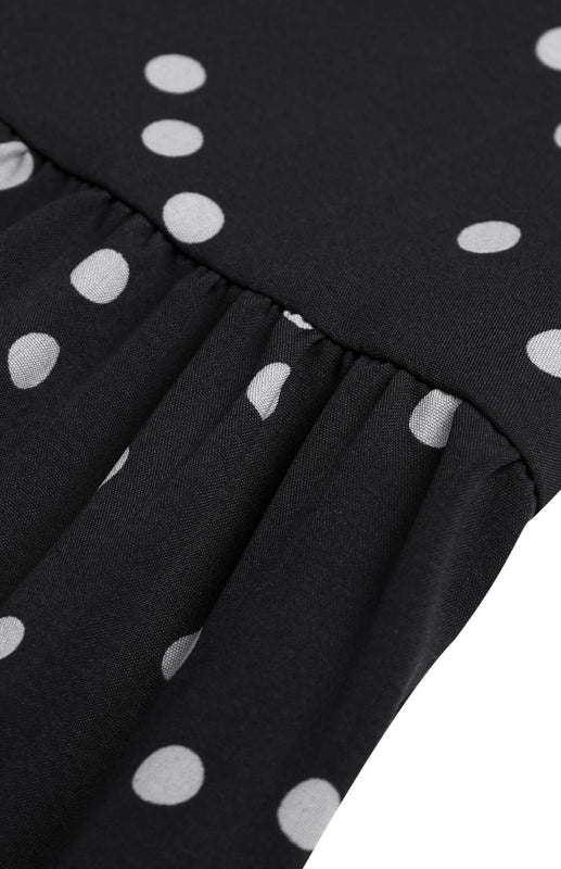 Eco-friendly Ladies Summer Fashion V Neck Sling Polka Dot Dress Long Dress