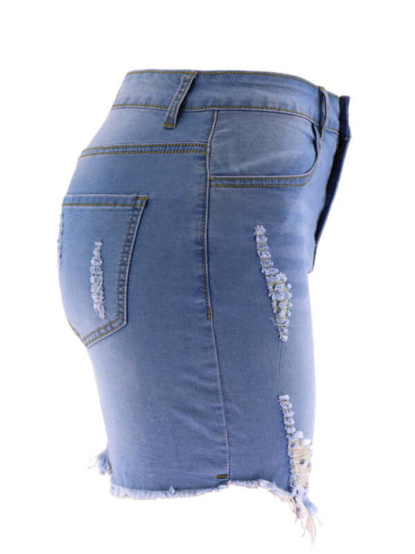 Eco-friendly Women's ripped loose and slim denim skirt