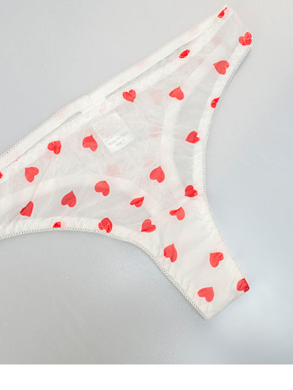 New sexy love mesh sexy underwear set