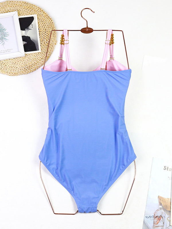 Eco-friendly New swimsuit color matching sexy hollow seaside resort swimsuit/wrap skirt