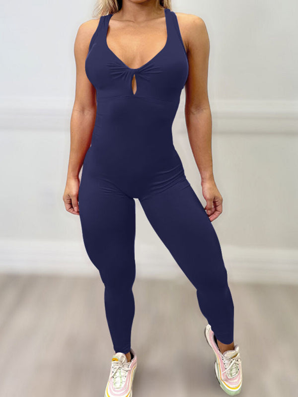 Women's sexy backless yoga fitness jumpsuit