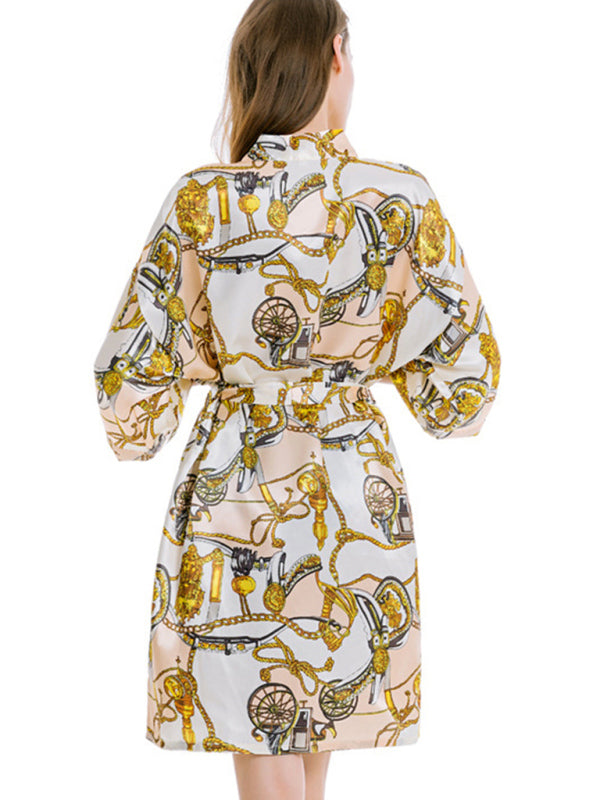 Women's Gold Pattern Robe