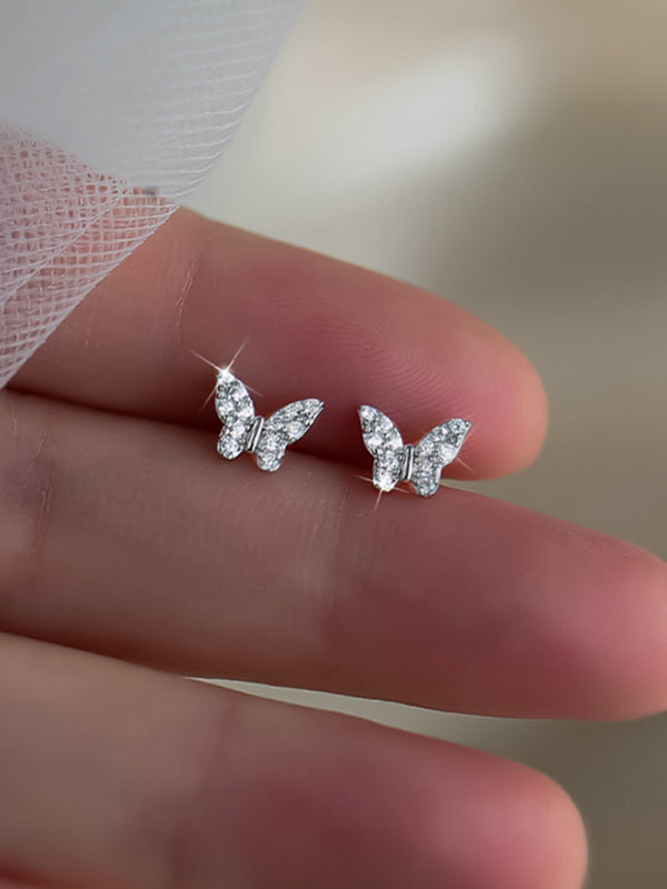 Eco-friendly New Fashion Niche Design Butterfly Silver Needle Earrings