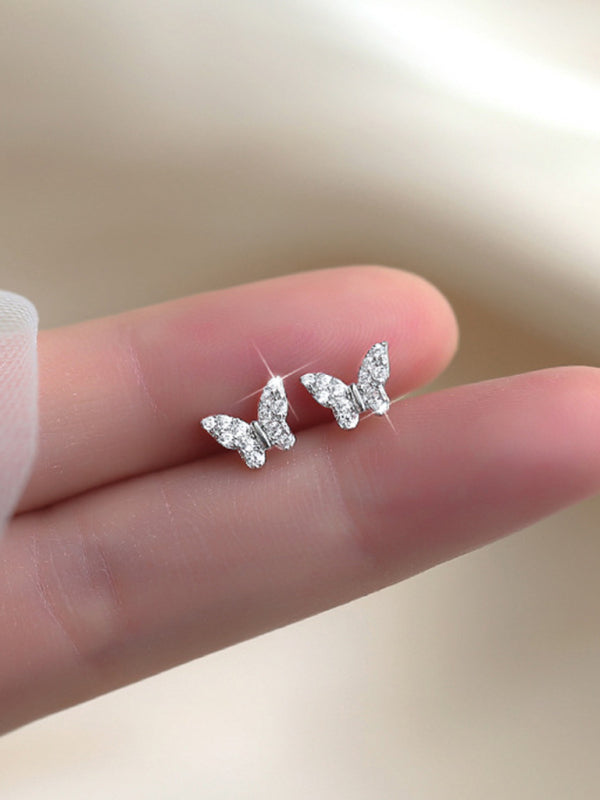 Eco-friendly New Fashion Niche Design Butterfly Silver Needle Earrings