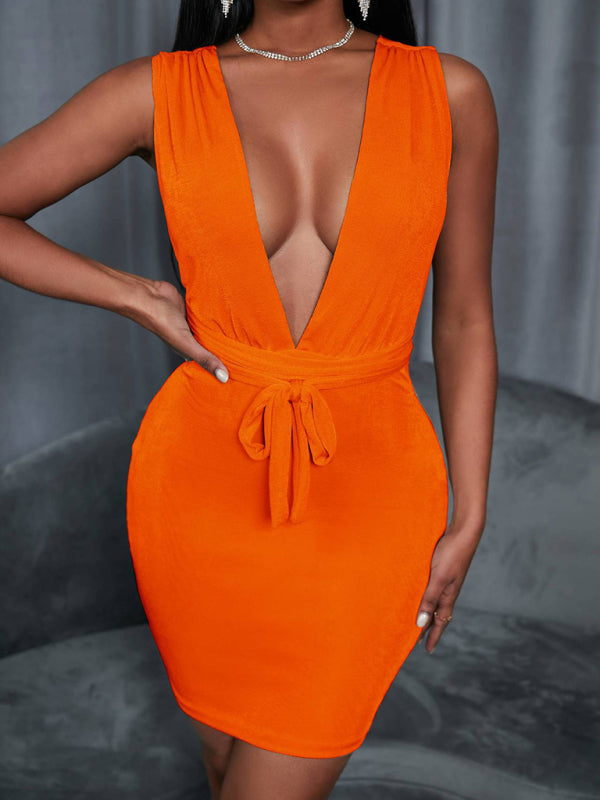 Women's Backless Wrapped  Dress