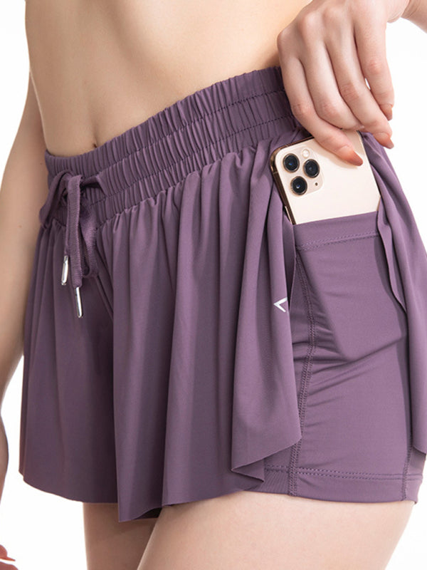 Women's Solid Color Runner Shorts