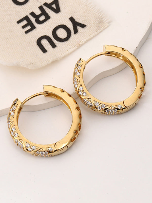 Eco-friendly Rhombus artificial gemstone earrings