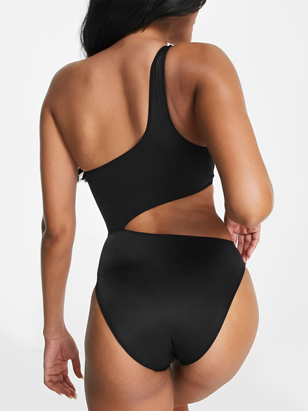 Eco-friendly Ladies new black and white stitching contrasting color hollow swimsuit