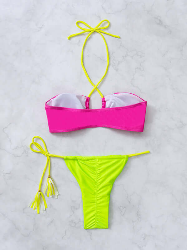 Eco-friendly Women's new patchwork bikini sexy split swimsuit