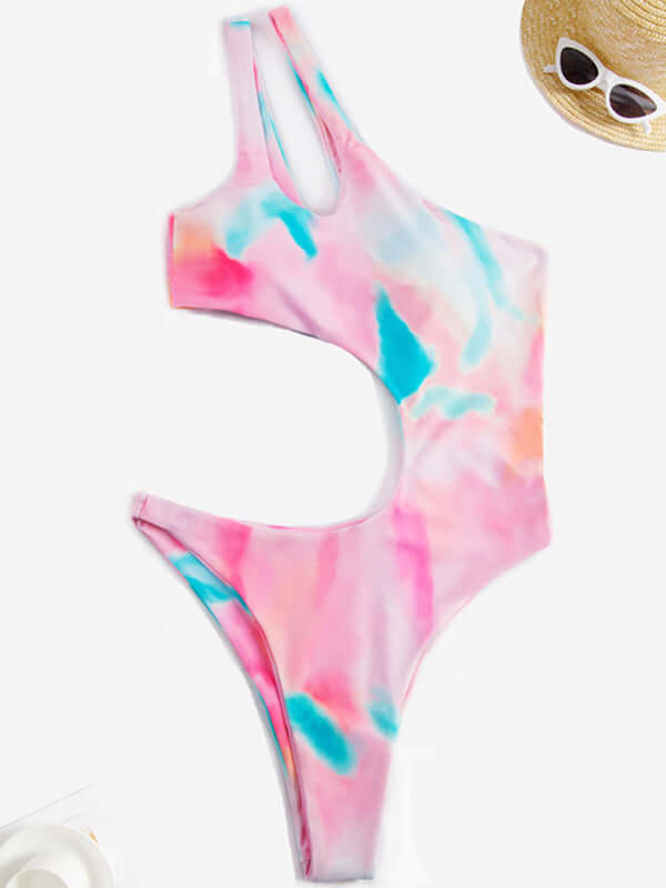 Eco-friendly Women's sexy printed off-shoulder bikini