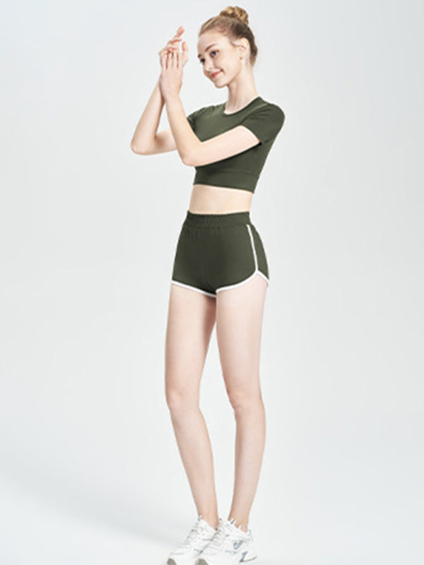 Eco-friendly New short T-shirt sports casual shorts two-piece running fitness suit
