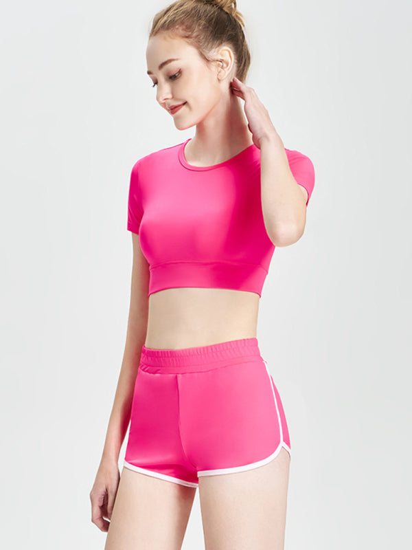 Eco-friendly New short T-shirt sports casual shorts two-piece running fitness suit