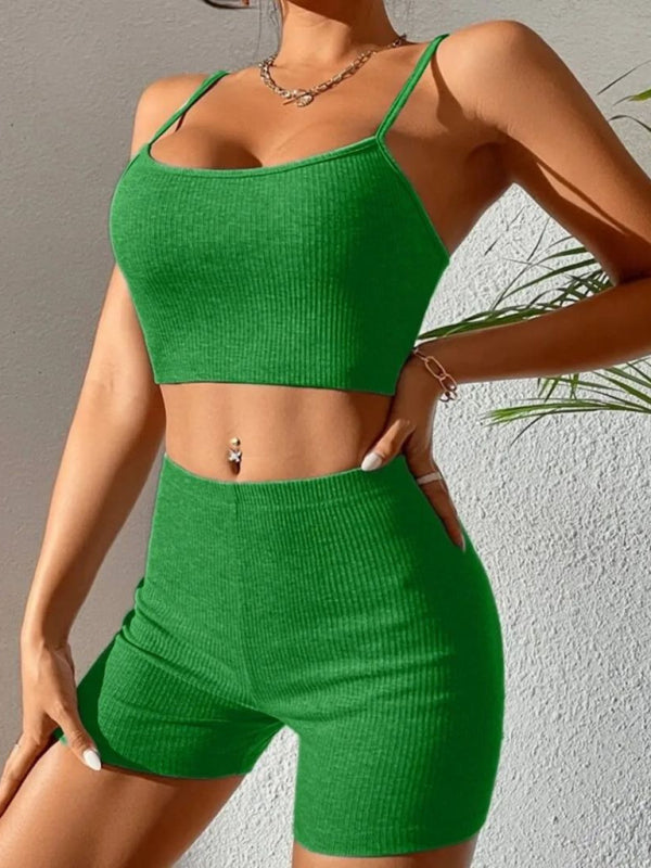 Eco-friendly Sexy suspender shorts fashion suit yoga sports suit