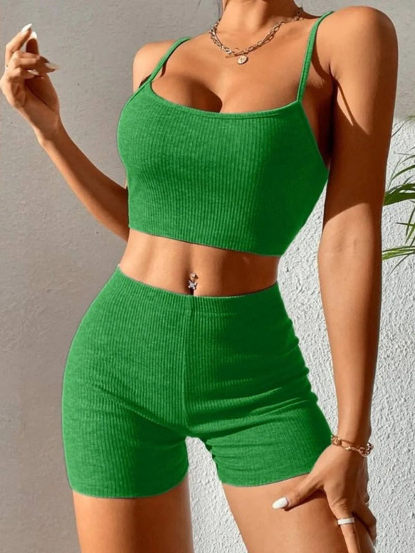 Eco-friendly Sexy suspender shorts fashion suit yoga sports suit