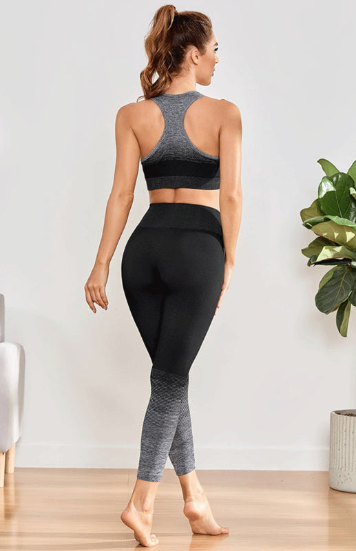 Eco-friendly Women's Seamless Breathable Moisture Wicking Bra Yoga Set